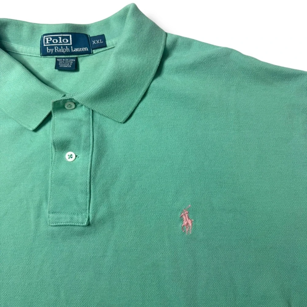Polo Ralph Lauren Classic Fit Polo Shirt Men's XXL‎ Green Cotton